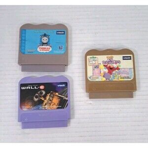 VTech V.Smile Video Game Lot Sesame Street Elmo, Thomas & Friends, Wall-E Tested